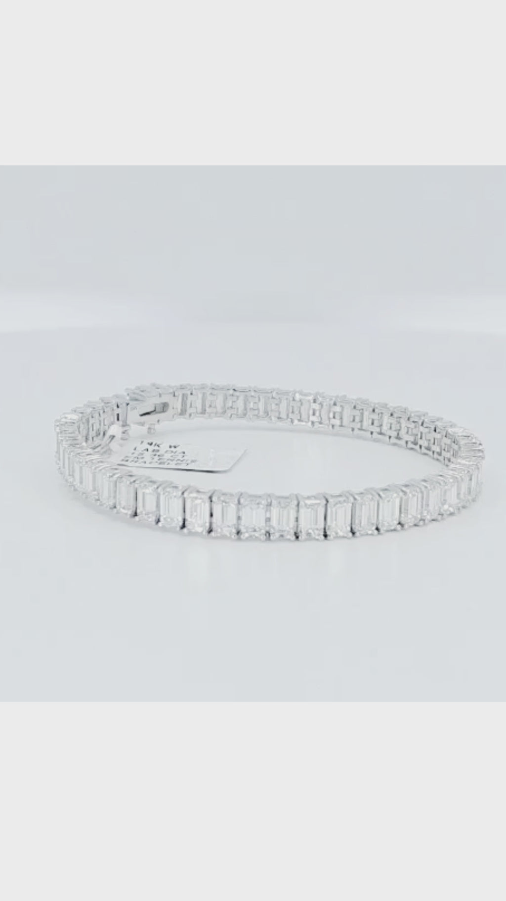 14K White Gold Lab Diamond Tennis Bracelet – 15.36ctw - 8816