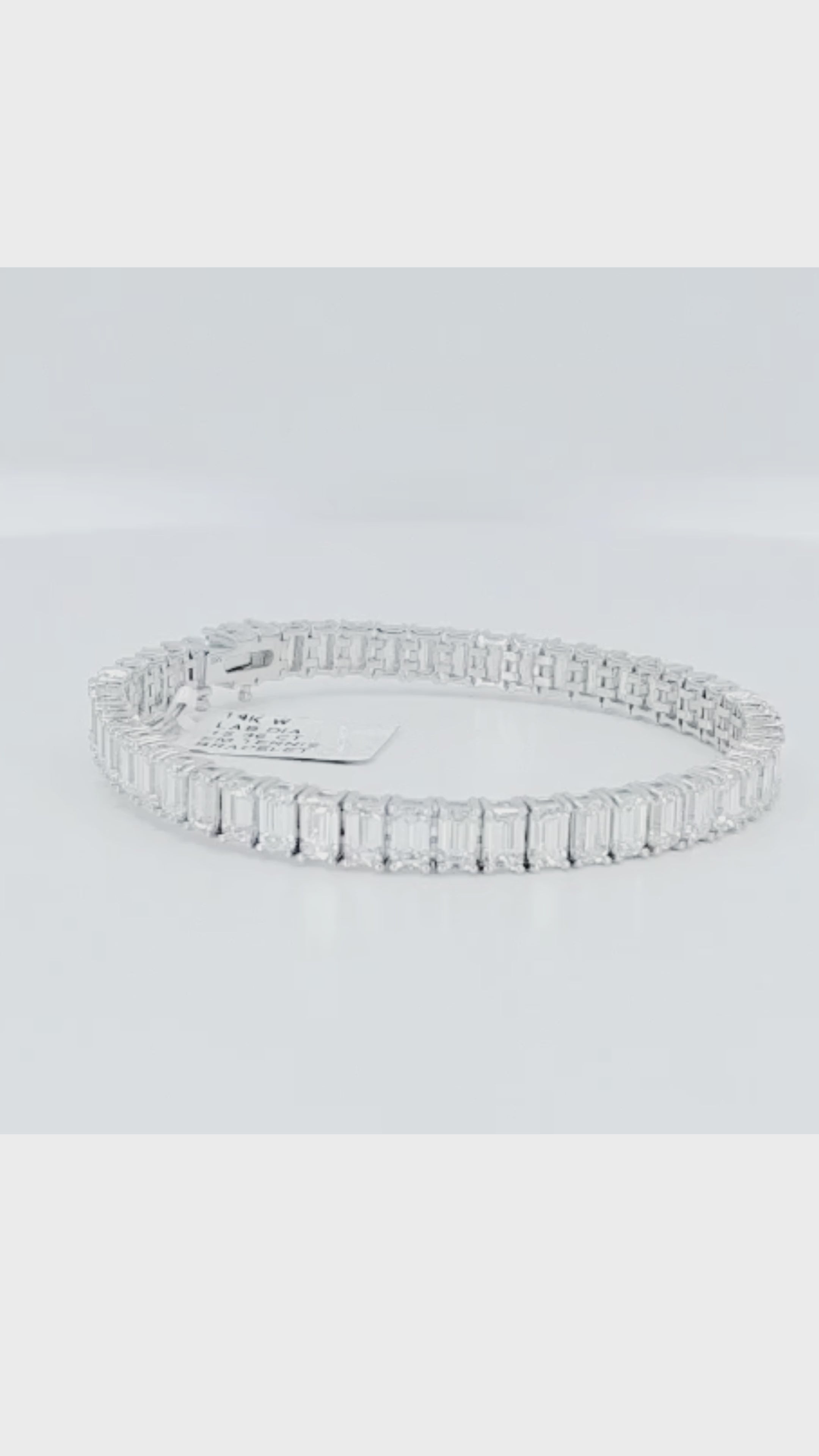 14K White Gold Lab Diamond Tennis Bracelet – 15.36ctw - 8816