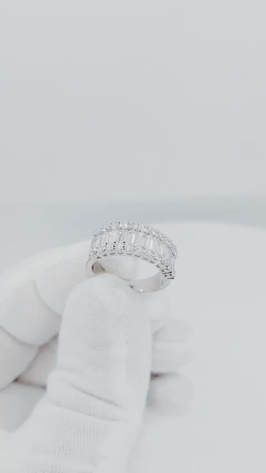 14K White Gold Lab Diamond Ring – 5.57ctw - 7728