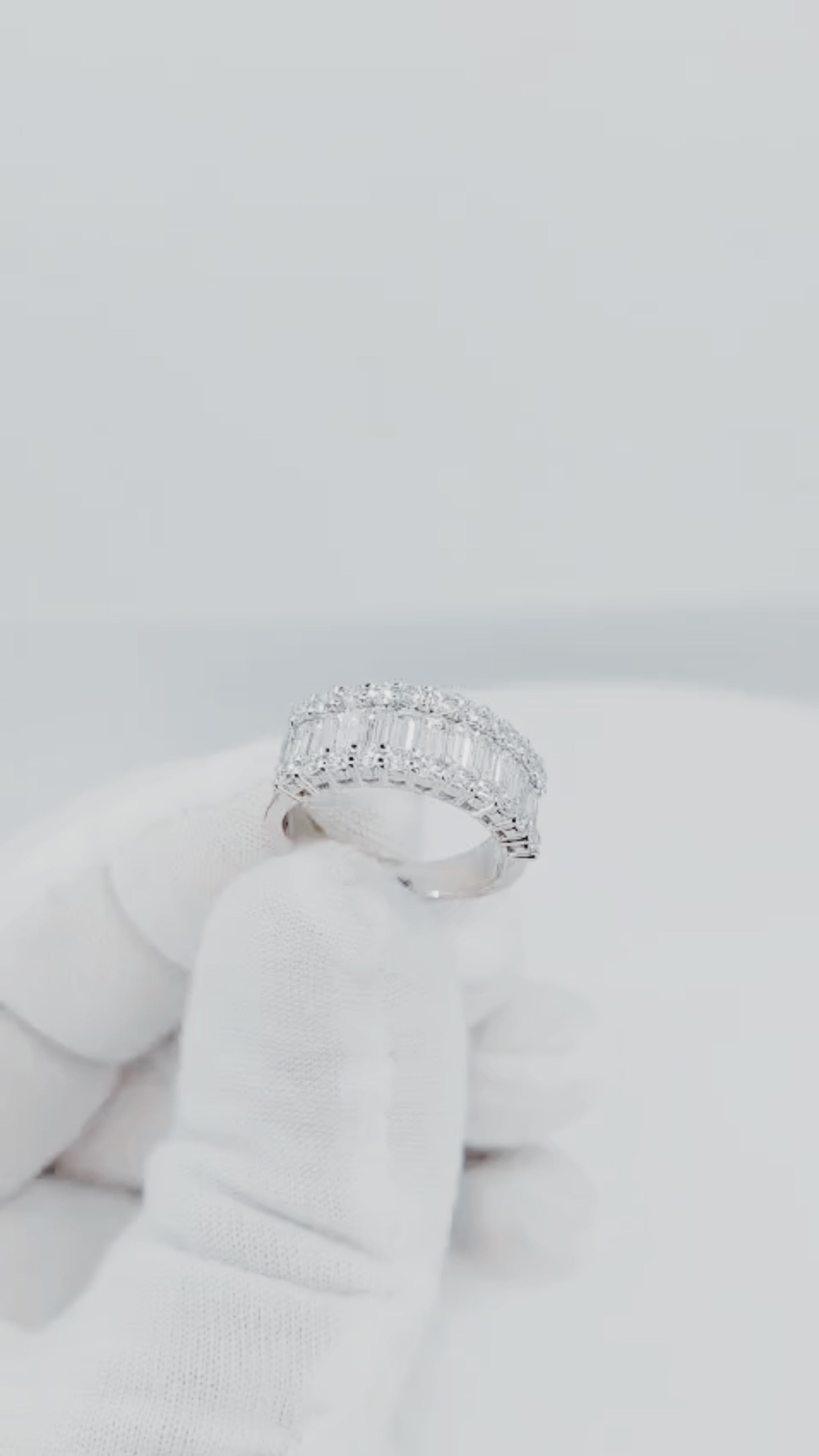 14K White Gold Lab Diamond Ring – 5.57ctw - 7728