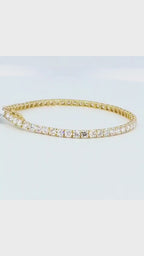 14K Yellow Gold Lab Diamond Tennis Bracelet – 5.36ctw - 8814