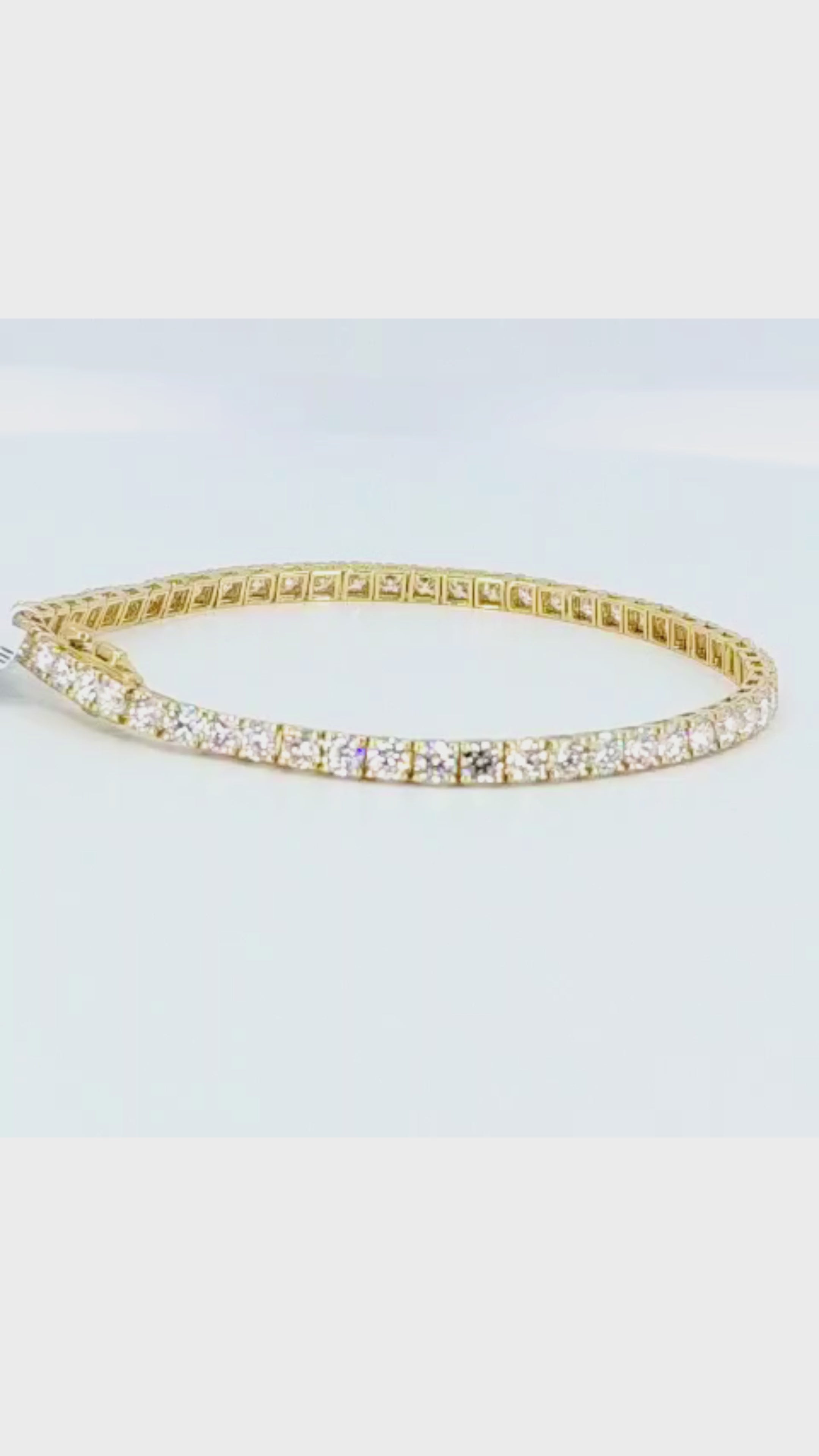 14K Yellow Gold Lab Diamond Tennis Bracelet – 5.36ctw - 8814