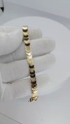 14K Yellow Gold Moon Circles Bracelet - 12B8