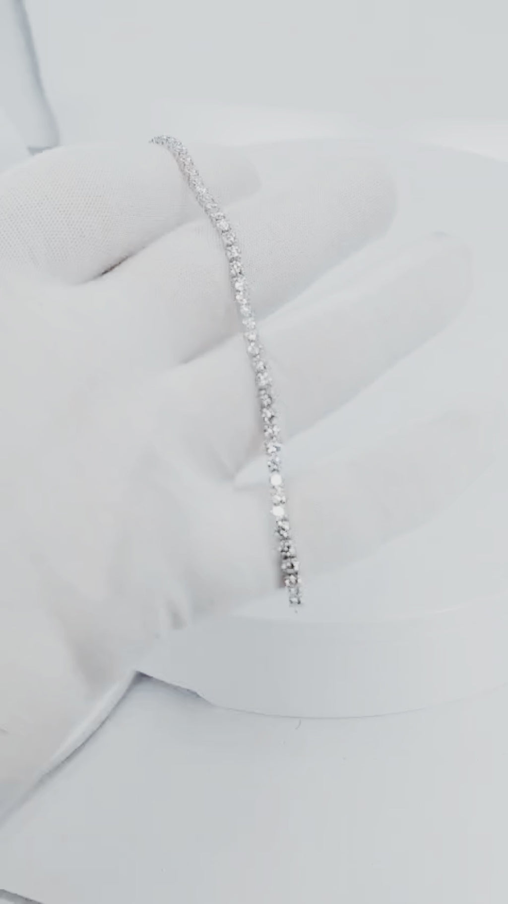 14K White Gold Lab Diamond Tennis Bracelet – 4.68ctw - 8811