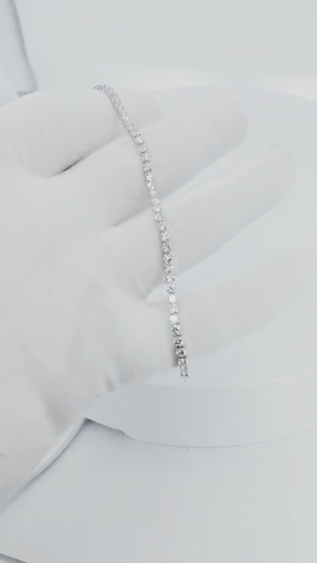 14K White Gold Lab Diamond Tennis Bracelet – 4.68ctw - 8811