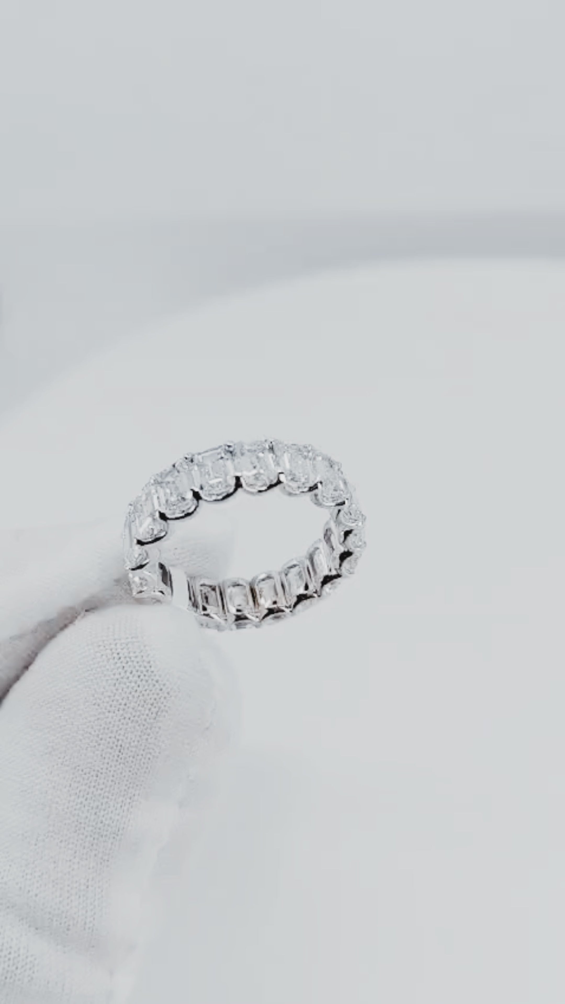 14K White Gold Infinity Lab Diamond Ring – 8.20ctw - 7721