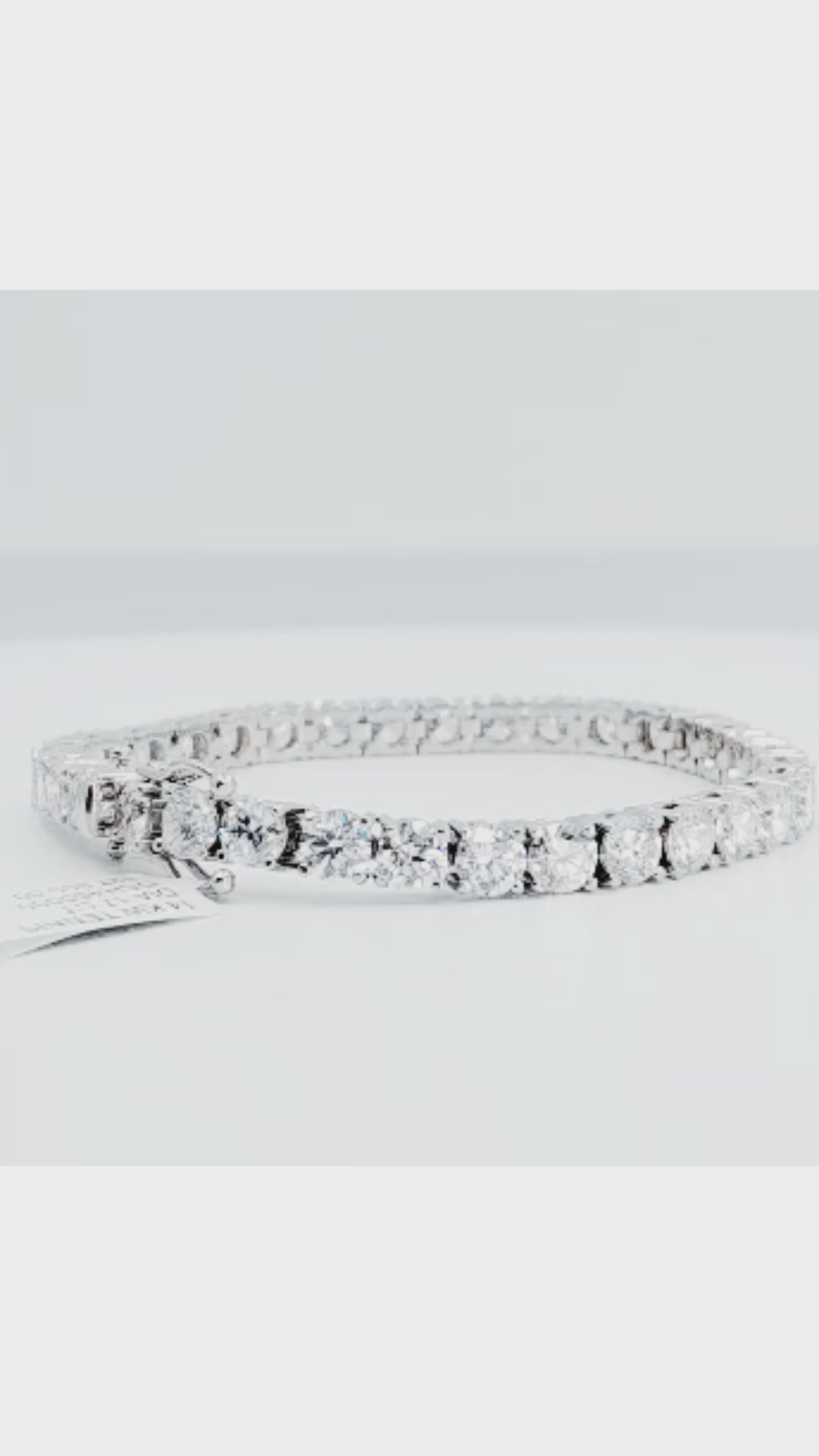 14K White Gold Lab Diamond Tennis Bracelet – 17.00ctw - 8818
