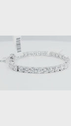 14K White Gold Lab Diamond Tennis Bracelet – 15.00ctw - 8819