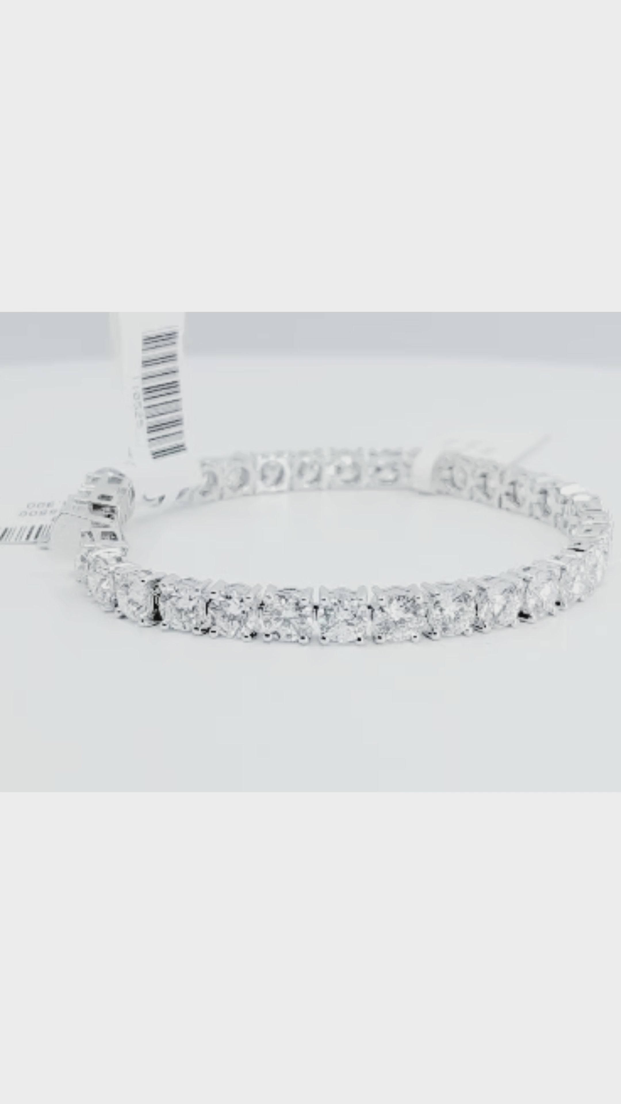 14K White Gold Lab Diamond Tennis Bracelet – 15.00ctw - 8819