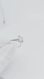 18K White Gold Lab Diamond Halo Ring – 3.50ctw - 7719