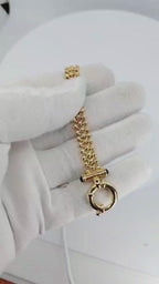 14K Yellow Gold Scroll Style Woman’s Bracelet - 12A5