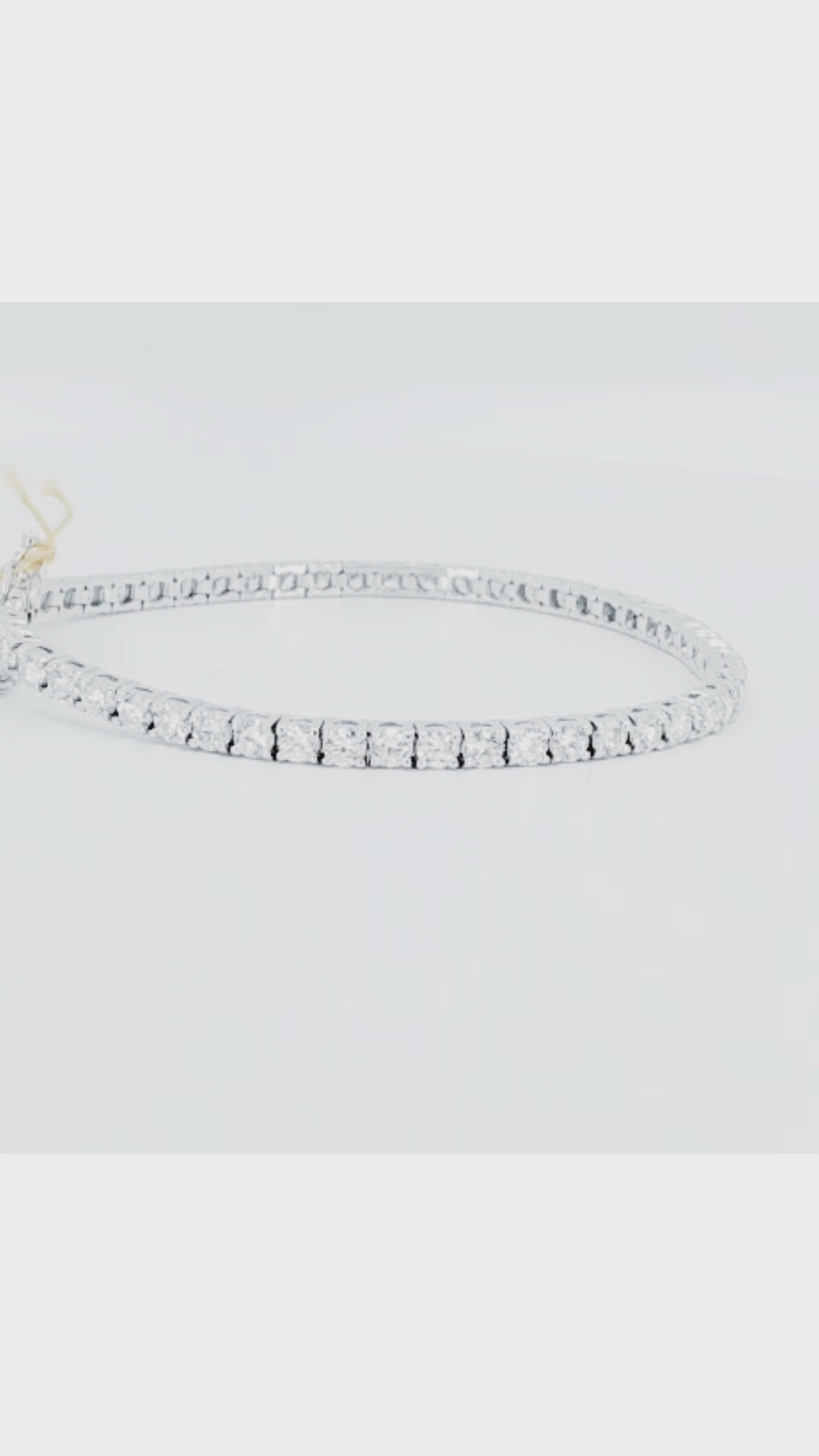 14K White Gold Lab Diamond Tennis Bracelet – 5.12ctw - 8810