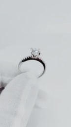 18K White Gold Lab Diamond Ring – 1.40ctw - 7716