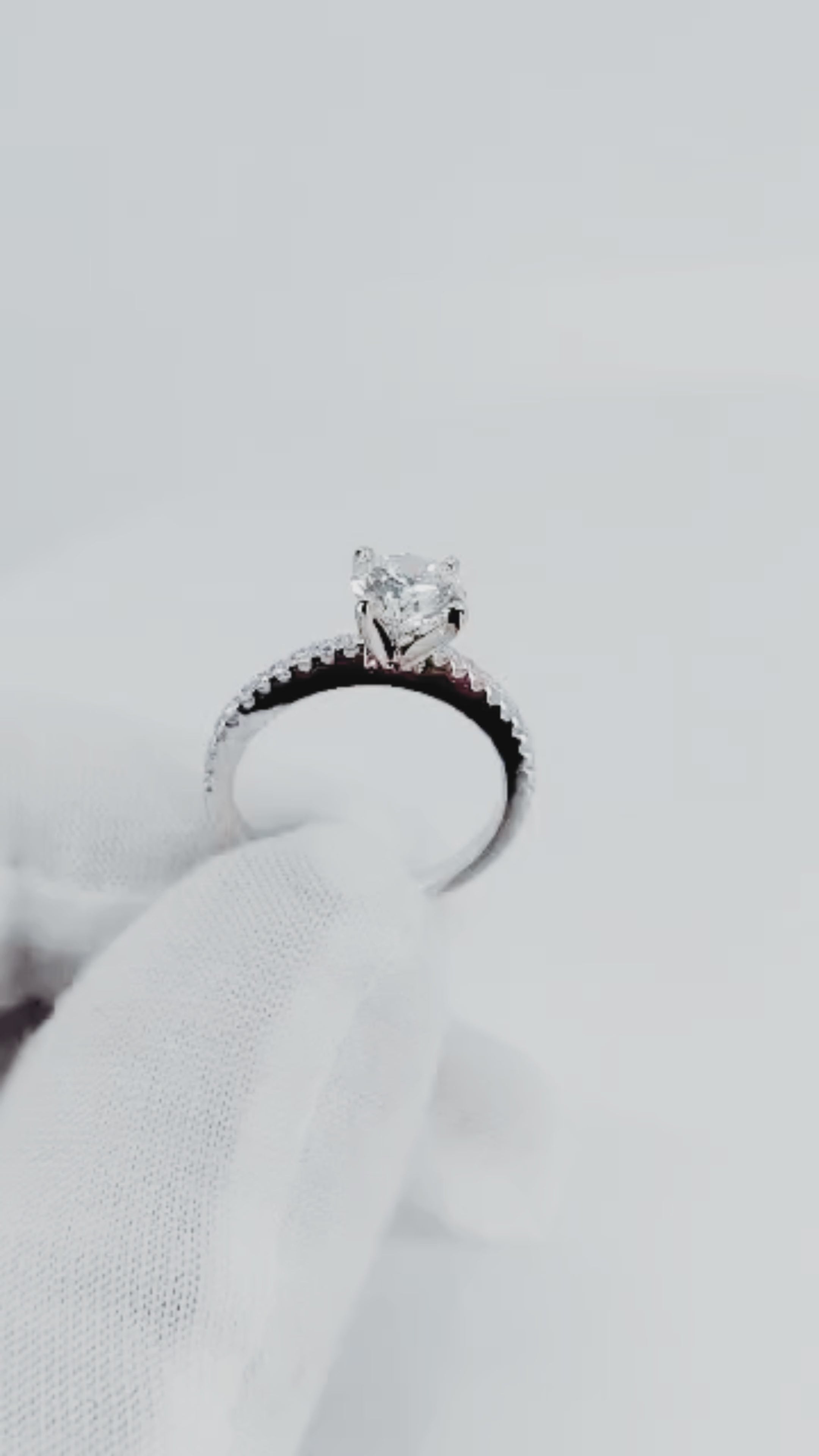 18K White Gold Lab Diamond Ring – 1.40ctw - 7716